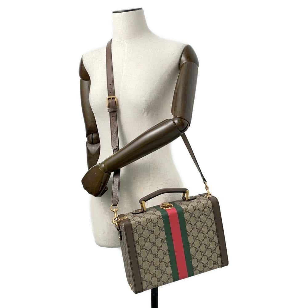 Gucci Savoy Handbag Beauty Case GG Supreme Shoulder Bag - Picture 5 of 12
